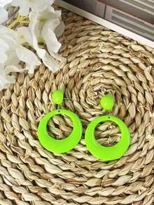 Vibrant Colorful Rainbow Design Earrings, Popular African Festival Holiday Fashion Earring Studs