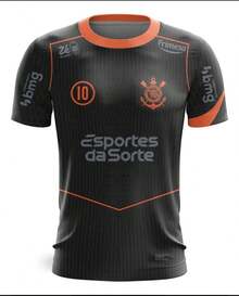 Corinthians Team Shirt, Black And Orange - 黑色和橙色 - 查看 2