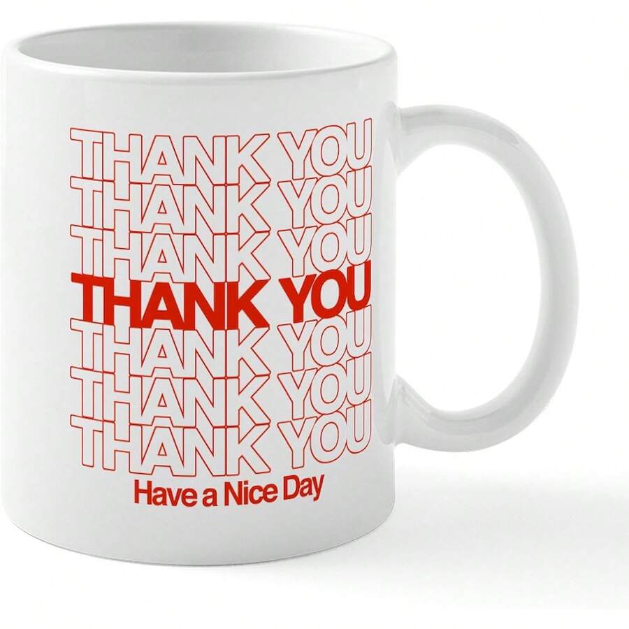 Tazas de café de cerámica de 11 oz (325 ml) de CafePress, gracias, que tengas un buen día - Multicolor - Ver 1