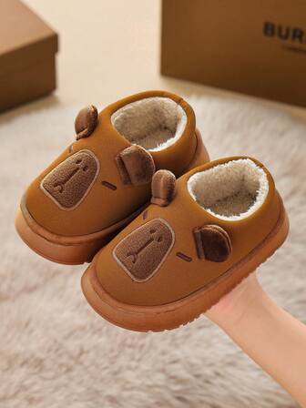 1 Pair Kids Warm Lined Short Boots, 2025 Autumn/Winter Snow Boots, Indoor Home - Super Comfortable, Multifunctional, Cute, Suitable For Boys And Girls, Winter