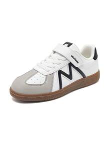 mini bala Kids Retro Colorblock Sneakers Boys Girls Low-Top Outdoor Casual Shoes - White Grey Tone - View 1