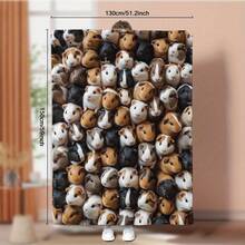 1pc 1pcs Retro Guinea Pig Blanket - Ultra-Soft Flannel Cozy Throw Suitable For Couches, Bed Layering, Office Naps - Cute Guinea Pig Design, Perfect Gift For &, Warmth & Style EnhancerFleece Curtains Soft To The Touch And Durable In Use, These Curtains Bring A Refined Touch To Your Windows. Perfect For Creating A Quiet, Comfortable Retreat After A Long Day. - 多色 - 查看 2