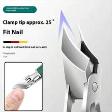 Nuevo lanzamiento 2025 Kit de manicura profesional: Set de   cortaúñas angulados de ultra precisión con cortaúñas de cutículas y lima - Herramientas de cuidado de dedos y pies de acero inoxidable de grado quirúrgico (uso doméstico/salón, ergonómico y antioxidante) - Verde - Ver 2