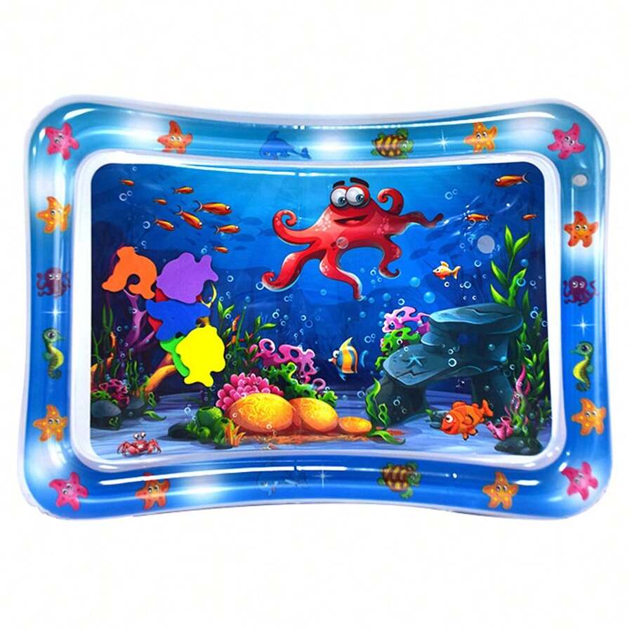 Lyntimo 1 pieza Alfombra inflable de juego para tiempo de barriga de bebé, juguete de desarrollo para bebés - pulpo - Ver 1