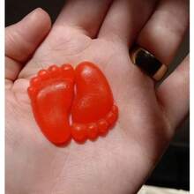 Kit Of 50 Pairs Of Mini Foot-Shaped Soaps, 3.5cm (100 Units) For Baby Gender Reveal Party. - 藍色 - 查看 9