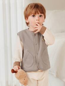 mini bala Young Boy Cotton Vest Kids Warm Layered Fall 2025