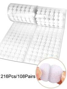 216pcs/108pairs,432pcs/216pairs Strong Sticky Round Nylon Dots,0.59"/0.78" Diameter Dot Sticker Self Adhesive Fastener Tape,Double-Sided Hook & Loop Dots With Waterproof Sticky Glue Tapes,Very Suitable For Classroom, Office, Home - Multicolor - View 12