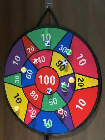 1 Set de Tablero de Dardos Grande con Tablero de Dardos Plegable, Actividad para Interiores/Exteriores, Accesorio para Fiesta de Juegos