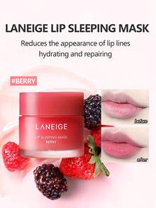 Laneige Mặt nạ ngủ môi chiết xuất quả mọng 20g, dưỡng ẩm và nuôi dưỡng môi mạnh mẽ, chứa Vitamin C, giúp dưỡng ẩm và phục hồi, chống nếp nhăn và làm săn chắc, dịu nhẹ và làm dịu da, xóa mờ các đường vân môi, chống oxy hóa, cải thiện tình trạng môi khô, bong tróc. - Quả mọng - Xem 4