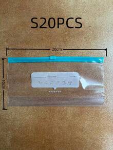 45pcs/Pack Self-Sealing Food Storage Bags, Thick Freezer Bags, Suitable For Refrigerator & Microwave, Reusable, Ideal For Organization, (Available In 45pcs, 20pcs, 15pcs, 10pcs, 1pc), Back To School Season