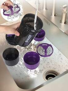 1pc Protein Shaker Bottle - Leak-Proof, PP Material, Suitable For Gym, Outdoor Exercise And Nutrition Mixing - Unisex Fitness Water Bottle, Protein Shaker - Multicolor - View 2