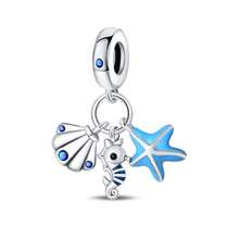 1PC Ship And Airplane Travel Luggage Three Pieces Sets, Airplane Suitcase And Camera Three Pieces Sets, Seahorse, Shell, And Starfish Three Pieces Charms, DIY Creative Bracelets, Wristbands, Necklaces, And Other Jewelry, Suitable As Gifts For Women And Girls For Birthdays, Holidays, Travel, And Anniversaries - Multicolor - View 18