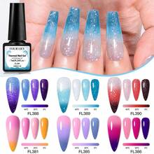 FOUR LILY 6Pcs/Set Temperature Color Changing Gel Nail All For Manicure Semi Permanent Soak Off Thermal Nail Art Gel Varnish - Multicolor - View 6