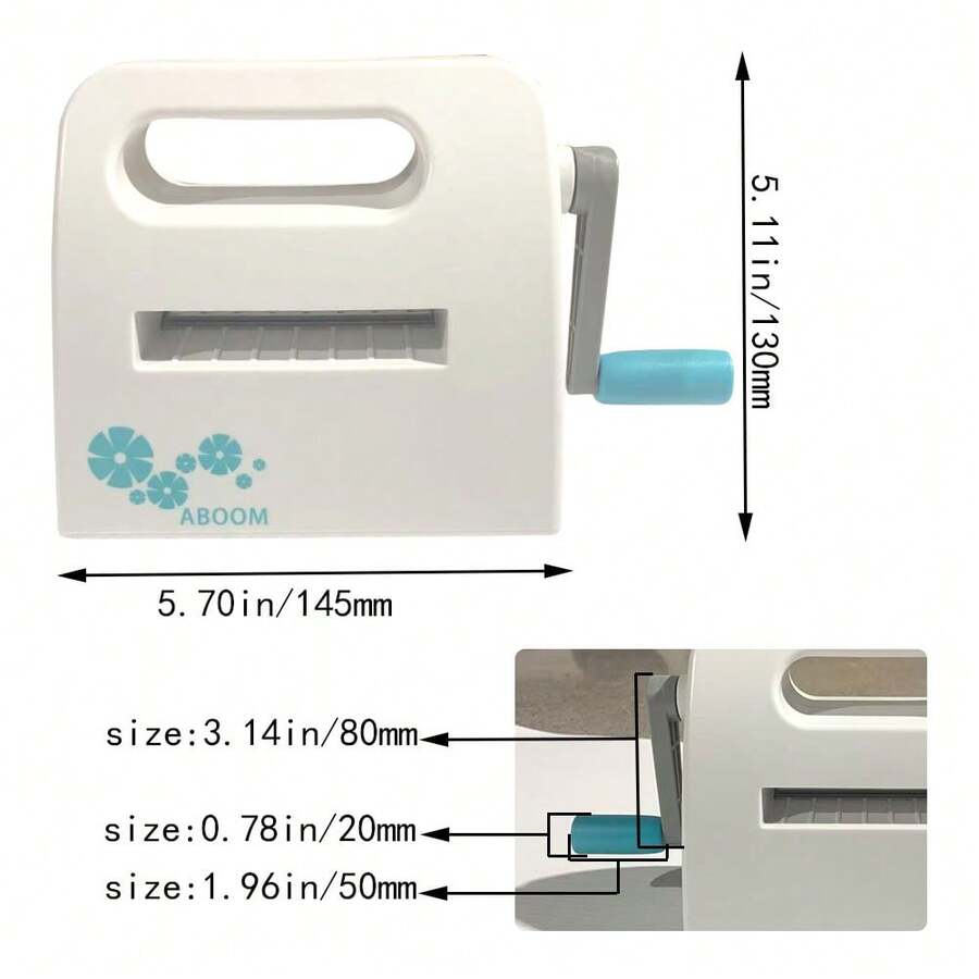 Mini Version (Approximately 16.5*7.8 Cm) Die-Cutting Machine, Manual Embossing Machine For Scrapbooking Beginners (Blue)