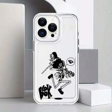 Official One Piece Cartoon Design, Brook Style, Perfectly Compatible With Apple  17, 16, 15, 14, 13, 12, 11, XS, XR, SE, Pro, Plus, Max, And Air Mini.Fashionable High-End Transparent Phone Case, Protect Your Phone Well. - 混合顏色 1 - 查看 3
