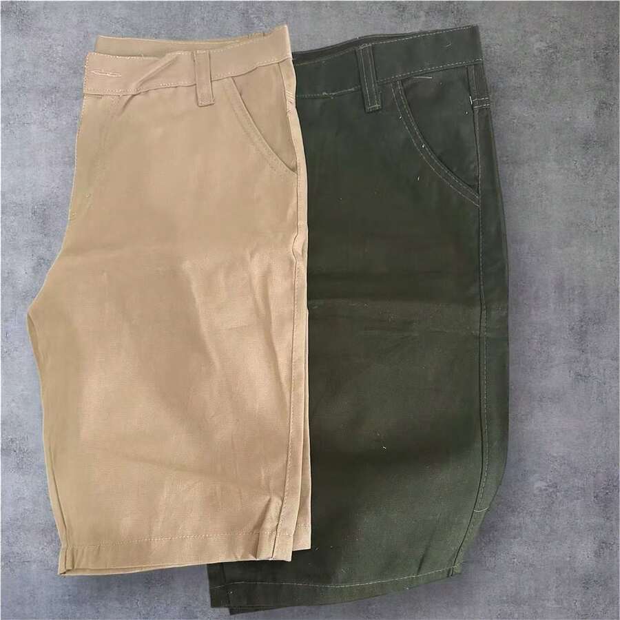 Kit 2 Men's Twill Bermuda Shorts - verde\caqui - Xem 1