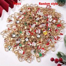 25pcs Random Mixed Christmas Series Metal Keychain, Perfect Practical Design, Various Christmas Gift Hanging Accessories, Ideal Christmas Party Decorations & Small Gifts
