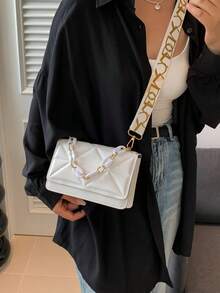 High Fashion Embossed Crossbody Bag, Fashionable Flap Shoulder Bag, Casual Handbags And Wallets For Women, Perfect Choice For White-Collar Workers, Novices For Daily Commuting - Multicolor - View 10