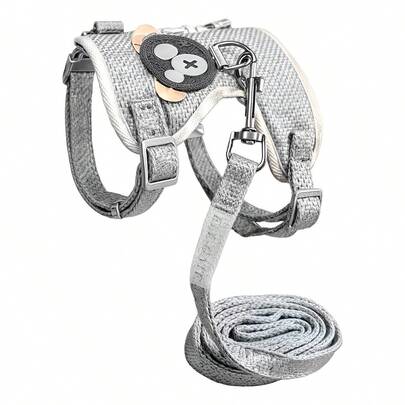 Correa Pechera Tela Ajustable Diseño Osito Mascota Pequeñas