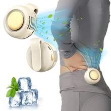 Portable Silent Mini Bladeless Electric Fan, Clip On Fan For Shirt, 3 Speeds Hands-Free Neck Fan,Suitable For Outdoor & Travel & Office, Travel Accessories, Gift - Màu be - Xem 6