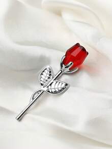 1PC Crystal Glass Rose Flower Figurines Valentine's Day Favors Lovers' Gift Souvenir Home & Wedding Decor Valentines Day Gift - Multicolor - View 7