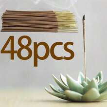 48/88/128pcs Aloe Vera Incense Sticks - 22.0 Cm Long, Easy Relaxation And Sleep Aid For Home, Tea Room, Living Room - Natural Wood Powder With Fragrance, For Relaxation And Peaceful Sleep, Incense Sticks, Meditation Accessories - Sandalwood - View 12