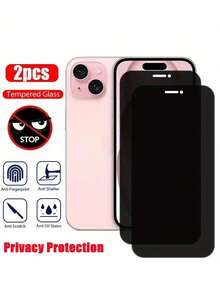 2pcs Full Coverage Privacy Screen Protector, Tempered Glass Material, Compatible With IPhone 17/17 Pro/17 Pro Max/17 Air And 11/12/13/14/15/16 Pro Max, Also Fits 17/11/12/13/14/15 Plus/16 Pro Max, Provides Privacy Protection, Screen Protection And Anti-Drop Function. - Black - View 38