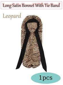 nunify Gorro de dormir de satén y seda larga, gorro de dormir para mujeres, gorro de dormir de seda con cordón, adecuado para trenzas y cabello rizado, gorro de dormir de satén de talla grande con cordón elástico