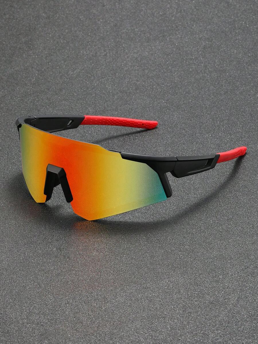 1pc Men Oversized Street Style Hip Hop Punk Fashion Glasses Combination For Mountaineering Outdoor Fishing Cycling Bar Club Accessories - 彩色 - 查看 1