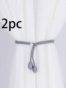 1 件/2 件/4 件现代简约橄榄形可调节窗帘绑带，用于窗帘固定和装饰