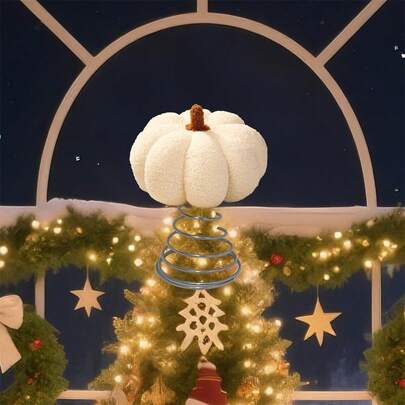 感謝祭のパンプキンツリートッパー 秋のツリーデコレーション ホームデコレーション用