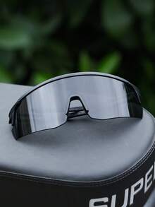 1pc Men One-Piece Street Style Hip Hop Punk Fashion Glasses Combination For Mountaineering Outdoor Cycling Bar Club Accessories - Multicolor - View 2