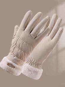 1 Pair Women's Waterproof Winter Gloves, Warm Windproof Thermal Lined Touchscreen Gloves Cycling, Driving, Outdoor Activities Prevent Rain Autumn Accessories - 彩色 - 查看 4