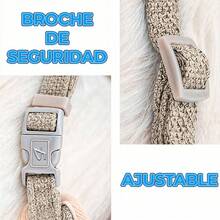 Correa Pechera Tela Ajustable Diseño Osito Mascota Pequeñas - Camel - Ver 4