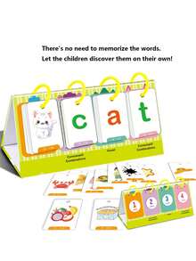Educational Flash Cards With Illustrations, Letters, Numbers, Shapes, Animals, English For Early Childhood Learning - Multicolor - View 5