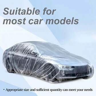 6-pack plastskyddsfilm, vattentätt plastöverdrag för målning, dammtätt möbelskydd, lämplig för golvmålning