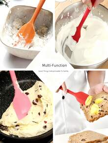 Silicone Spatula With Hanging Hole Long-Handled Silicone Jar Scraper Spatulas Heat-Resistant Silicone Scraper Cream Cake Spatula Baking Shovel Knife For Spreading Cream Jam And Butter Easy To Clean Baking Tool For Kitchen Baking Cake Decorating Outdoor Camping Picnic Essentials - Multicolor - View 6