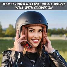 Helmet Quick Release Metal Motorcycle Helmet Accessories Chin Strap Replace Kit D - RING Helmets Fast Release Fasteners Compatible With Half 3/4 Full Face Helmets Black Red - initial - View 7