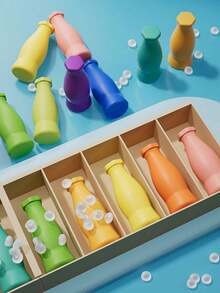 Memory Bottle Color Matching Game - A Strategic Floor Game Suitable For Classroom Ice-Breaking And Family Entertainment, Which Can Improve Cognitive Abilities. A Fun Group Party Game And A Unique Christmas Gift.