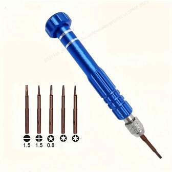 Five In One Multifunctional Small Screwdriver, PTSLKHN Glasses Screwdriver, S2 Steel Magnetic Screwdriver Kit, Men's Tools, Work Tools, Repair Tool Kit, Screwdriver Kit, Valentine's Day/Christmas Gift For Dad, Suitable For Repairing Glasses, Fashionable Glasses, Electronic Products, Mobile Phones, Jewelry, Etc