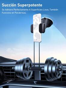 Soporte Para Telefono 240 Grados De Rotacion Material Muy Resistente,Soporte Para Celular Carro Universal, Porta Celular, Base Porta Celular Para Auto 360,Soporte Para Celular Para Carro Universal, Porta Celular Para Carro, Pieza Soporte De Teléfono Móvil Ajustable De 360 Grados Negro , Soporte Para Teléfono Móvil Para Coche, Soporte Para Teléfono Móvil Para Coche, Soporte De Clip Para Ventilación De Aire, Soporte Para Teléfono Móvil Para Automóvil, Soporte Para Teléfono Inteligente Gps - Negro - Ver 4