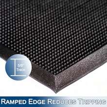 Durable Corporation Fingertip - Tapete Resistente para Entrada al Aire Libre con Punta de Hule Negro 24" x 32" - 28x2Rectangular - Ver 4