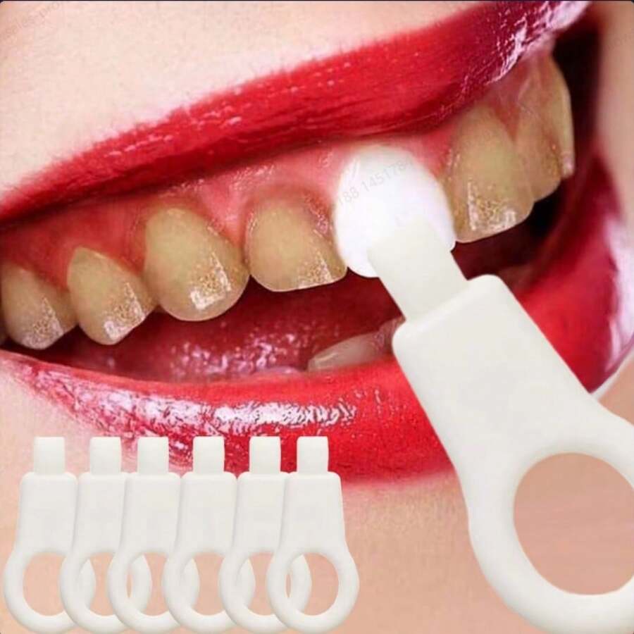 15pcs Teeth Whitening Cleaning Strips, Nano Sponge Head Wipe Teeth Cleaner, Oral Care Plaque Remover, Dental Tool - Multicolor - View 1