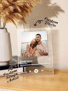 Custom Acrylic Music Plaque, Acrylic Photo Gift - Customized Acrylic Song With Photo For Boyfriend And Girlfriend - Perfect Anniversary Gift - Customized Gift For Him And Her - Multicolor - View 1