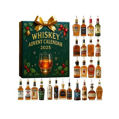 2D Whiskey Advent Calendar 2025 For Adults, 24 Days Without Repetition, A Daily Alcohol-Free Tasting Journey Through Theunlocking The World Flavors Of Whiskey (1pcs)