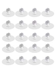 20个透明水晶门把手，橱柜抽屉拉手，钻石形水晶把手，适用于衣柜、厨房橱柜、浴室柜、家具，自粘/非自粘滑动把手，带挂钩的自粘把手，家具门装饰五金 - 彩色 - 查看 8