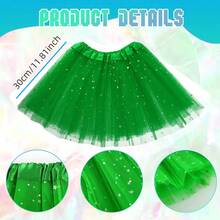 1pc Girls' Everyday Versatile Star Tulle Skirt, Suitable For Daily Wear And Holiday Dance Performances, Lightweight And Fluffy