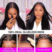28 Inch Wear And Go Glueless Wigs Human Hair Pre Plucked Pre Cut 5x5 Straight Lace Front Wigs Human Hair Glueless Wigs Human Hair Pre Plucked Pre Cut Long Black Wig Lace Closure Wigs Frontal Wigs Human Hair 5x5 HD Lace Closure Wigs Human Hair 250 Density Wear And Go Glueless Wigs Human Hair Pre Plucked Pre Cut With Baby Hair Bleached Knots 12A Ready To Wear Straight Wigs For Beginners - Quick Style/On-The-Go/Holiday Party/Business Meeting/Job Interview/Festival Season/Costume Party/Tk Live/Makeup Tutorial/Content Creation/YT Video/Hair Loss Solution/Winter Holiday/Ski Trip/Travel Essential/Weekend Gateway/Vacation Getaway/Cruise Holiday/Active Lifestyle/Graduation Day/Wedding Day/Prom Night/Award Ceremony - Natural Black - 查看 3