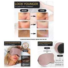 Mascarilla Para Dormir De Seda Antienvejecimiento Para Mujer, Mscara De Ojos De Seda Morera Para Dormir Y Cuidado De La Piel, Mscara Opaca Para Dormir Con Tec - Oro rosa - Ver 1