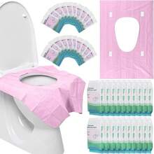 10pcs/Pack Disposable Toilet Seat Covers, Paper Toilet Seat Pads, Waterproof And Anti-Dirty Design, Suitable For Hotels, Public Places, Travel, Leisure Venues, Home Use - Multicolor - View 9